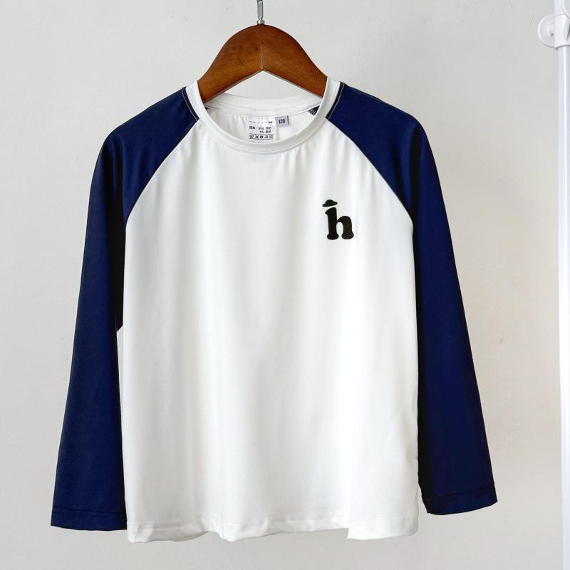 Boys' Quick-Dry Long-Sleeve T-Shirt - Stylish Spring/Autumn Wear for Medium to Large Children