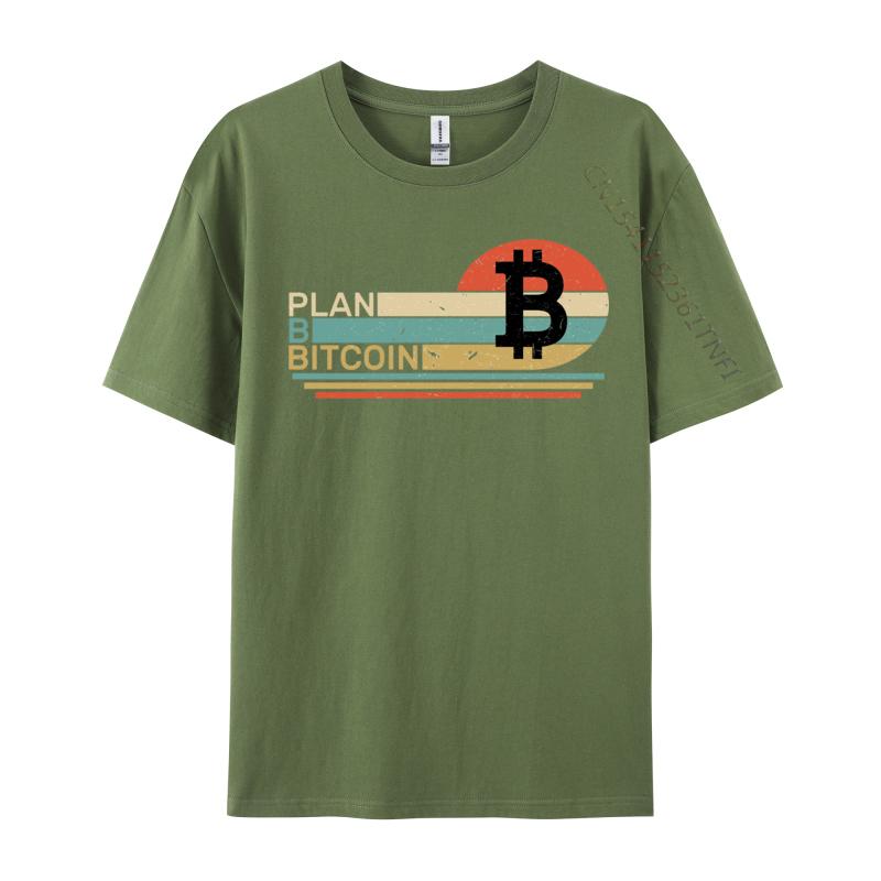 

Plan B Bitcoin Cryptocurrency Tshirt Tops Tees All Cotton Tshirts Fashion Vintage High Street T Shirts 4XL