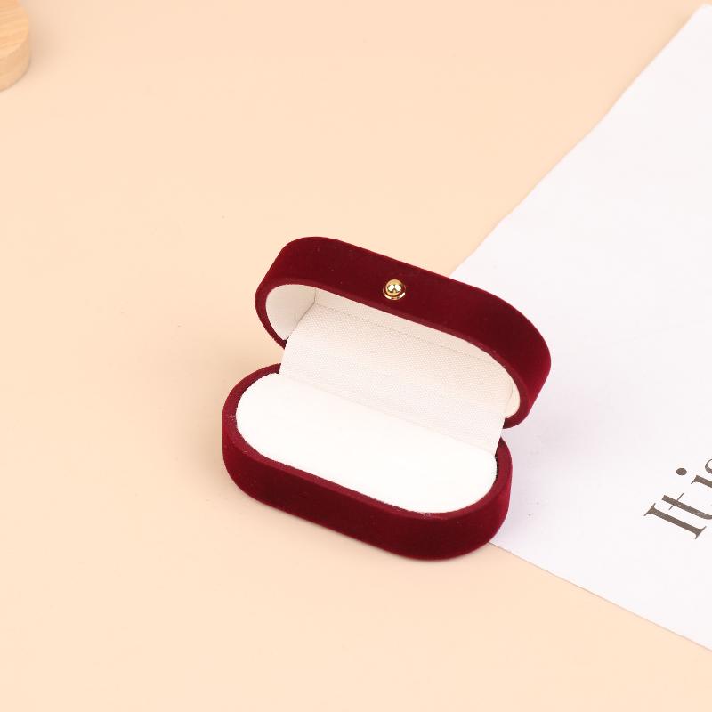 Beflockte Gold Schnalle Schmuckschatulle Anhänger Ring Halskette Ohrring Armband Display Aufbewahrungsbox Luxuriöse Gefühle Verpackungsschachtel