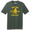 Heren- en Dames-T-shirts Salt Lake Golden Eagles 1969 WHL Hockey TRI-BLEND T-shirt - Utah Hockey Club