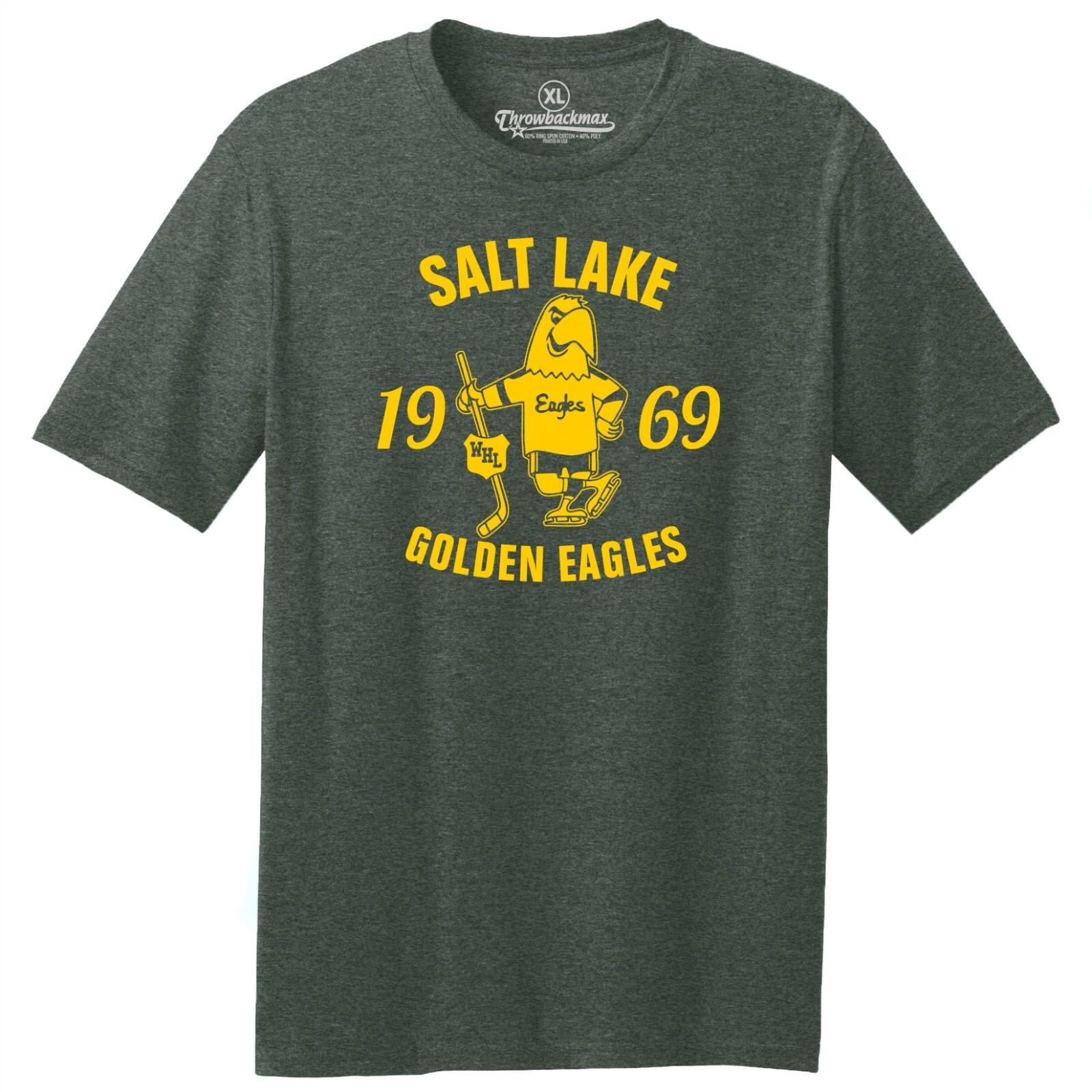 Salt Lake Golden Eagles 1969 WHL Hockey TRI-BLEND Tee Shirt - Utah Hockey Club XL