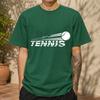 2026 New Pure Cotton Tshirt With Dynamic Tennis Letter Print Sporty Versatile Top Casual Short Sleeve