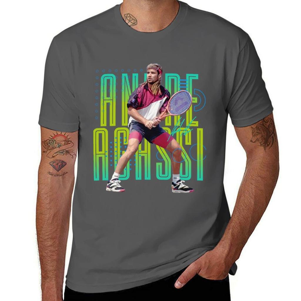 Andre Agassi 90's T-Shirt customs design your own anime clothes summer top T-shirt men