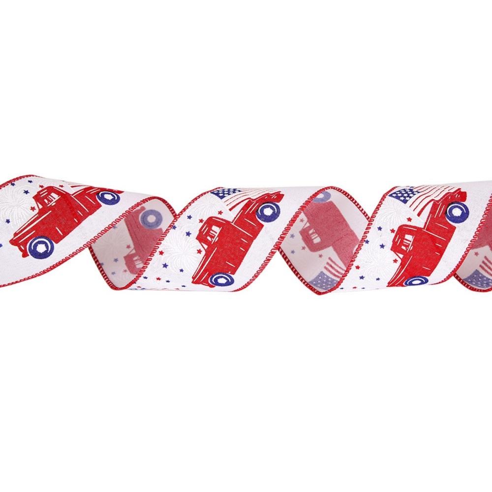 3m*6.3cm American Star Flag Independence Day Ribbon Decorative Gift Box Wrapping Webbing Streamer
