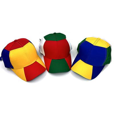 Colorful Baseball Cap Men Women  Adjustable Soccer Fan Hat Football Cheer Cap Cheerleading Hat for World Cup Sports Party Gifts