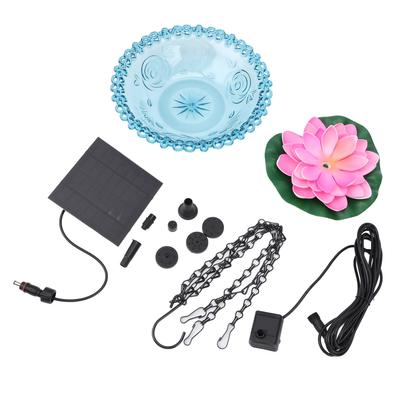 Hanging Bird Bath with Solar Fountain Pump Multi Functional Basin Solar Powered Water Fountain Pump