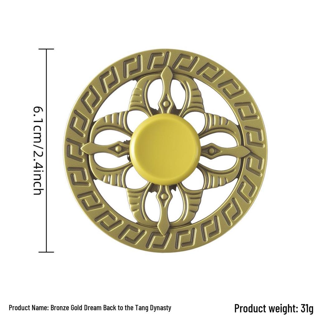 Ancient Bronze Zinc Alloy Cross Fingertip Spinner - EDC Decompression Toy  