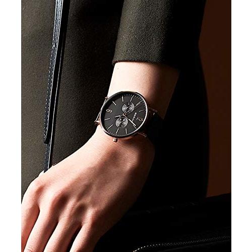 BERING (Bering) Men's & Women's (Unisex) Watch, Black Calf Leather & Black Stainless Steel, with Two Mesh Straps, Rose Gold Sapphire Crystal, Changes,