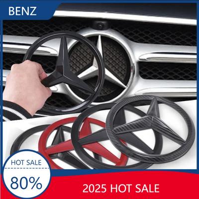 BARE9 W201 1 Unidad Insignia Emblema Pegatina Cubierta de Rejilla Frontal de Coche para Mercedes Benz W204 W205 W210 W211 W212 W213 Clase C E GLA GLK ML GLC GLE