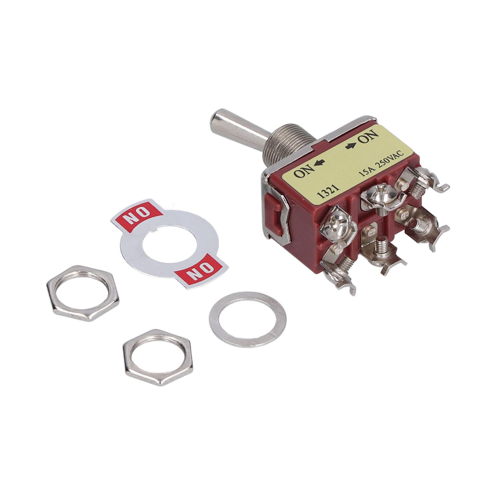 

20Pcs Toggle Switch Rocker Self Locking 6 Terminal 2 Position Part Set Kit AC 250V