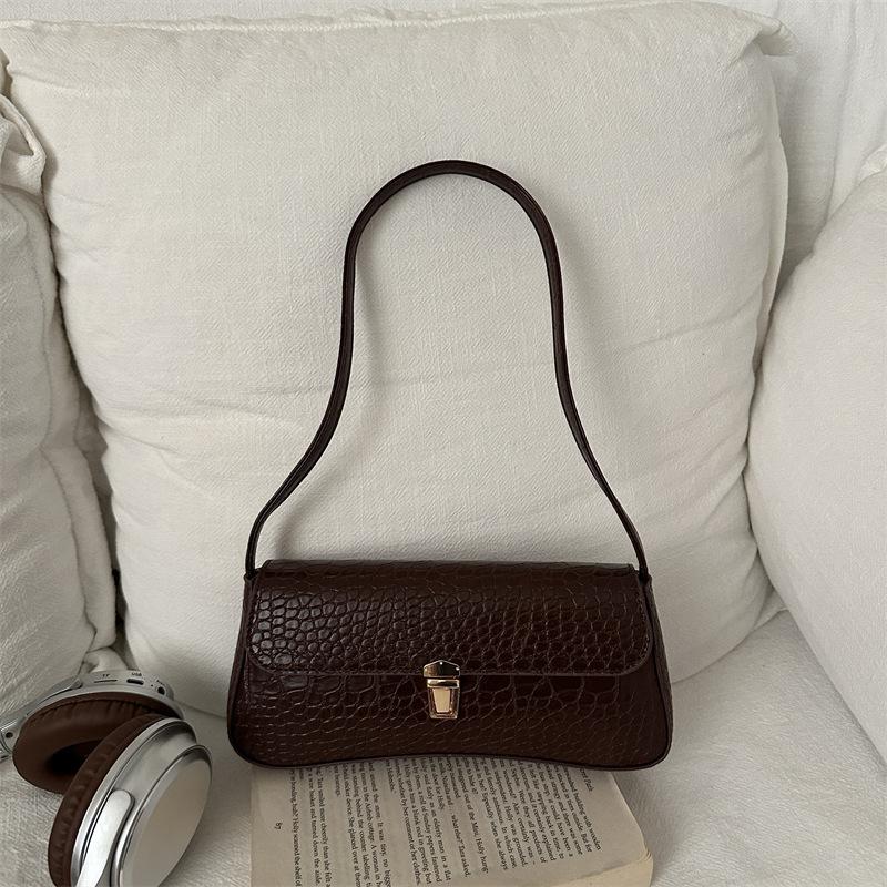 Texture Bag - Retro Small Square Bag - Uncommon Underarm Bag - Versatile Single-shoulder Woven Pattern Bag