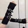 Y2K Personalizovaná přezka Punkový styl Dámské bezprsté rukavice Luo Hip Hop styl Rukávy pro jevištní vystoupení Street Dance