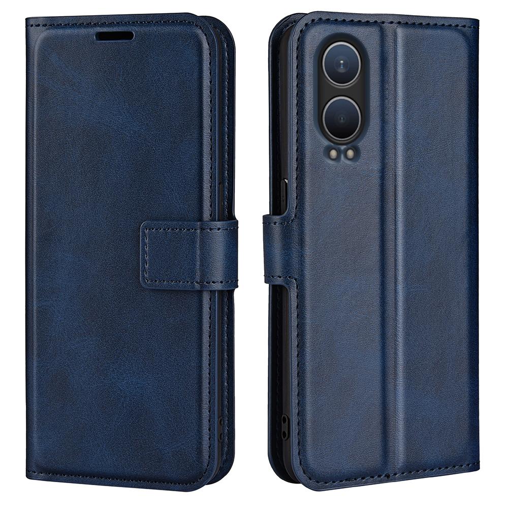 For OnePlus Nord CE4 Lite 5G/Oppo K12x 5G (China) Case Calf Texture Leather Stand Phone Cover