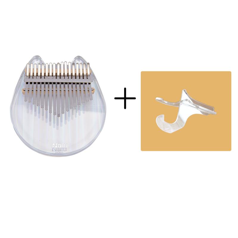 Kalimba-Acryl, 17 Tasten, transparentes Kätzchen-Daumenklavier, Mbira mit Stimmgerät, Hammerhalter, Kalimba-Hülle