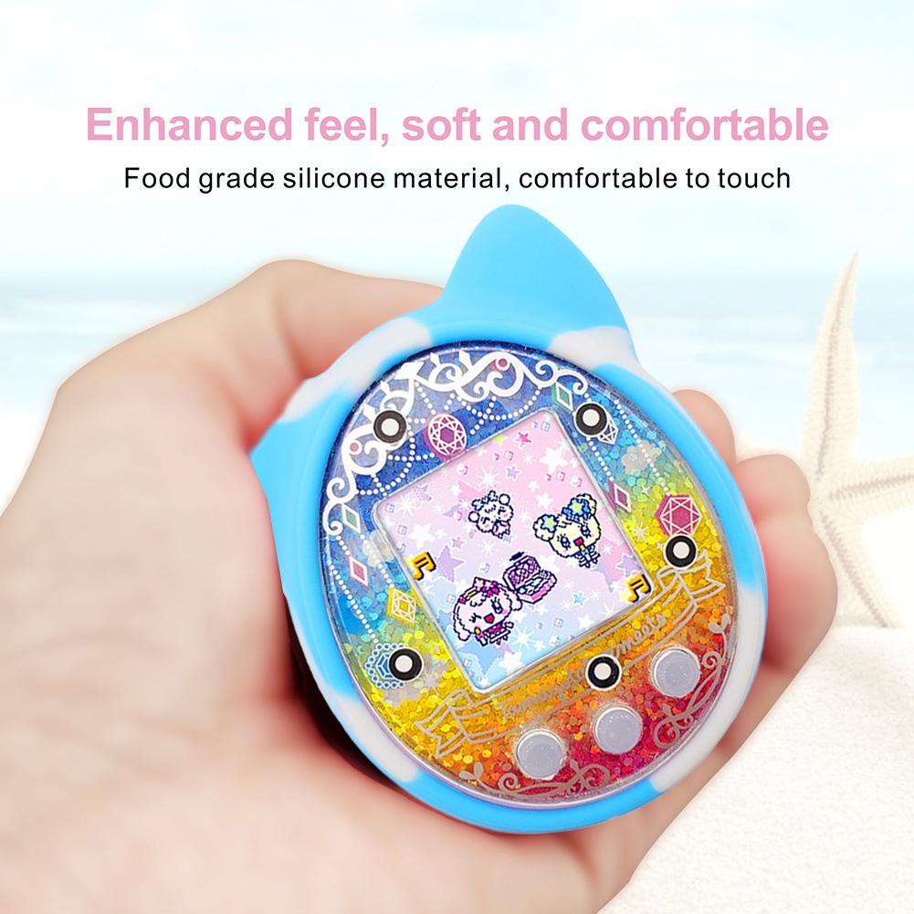 Soft Silicone Electronic Pet Machine Cover Cartoon Cat Shaped E-pet Machine Protector Scratch Proof for Tamagotchi Mix/PS/Idl/Id
