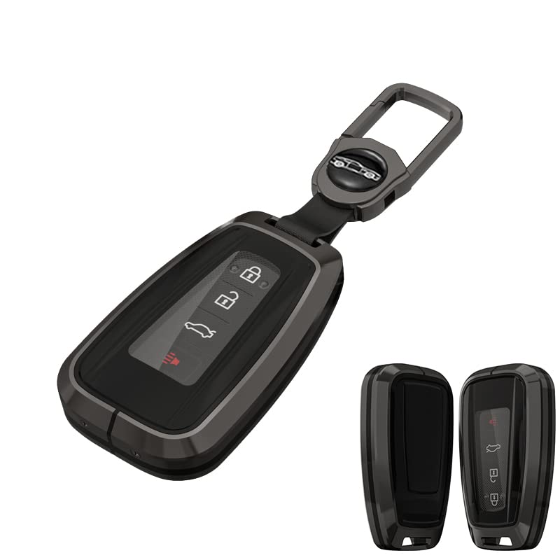 XRise Klíč Toyota TPU Sestavený Klíč Vyrobený ze Zinku a Kompatibilní s Novým Prius 50 Pozdní Prius 50 Corolla a Snadné Černé Pouzdro, Pouzdro, Kov, Série,