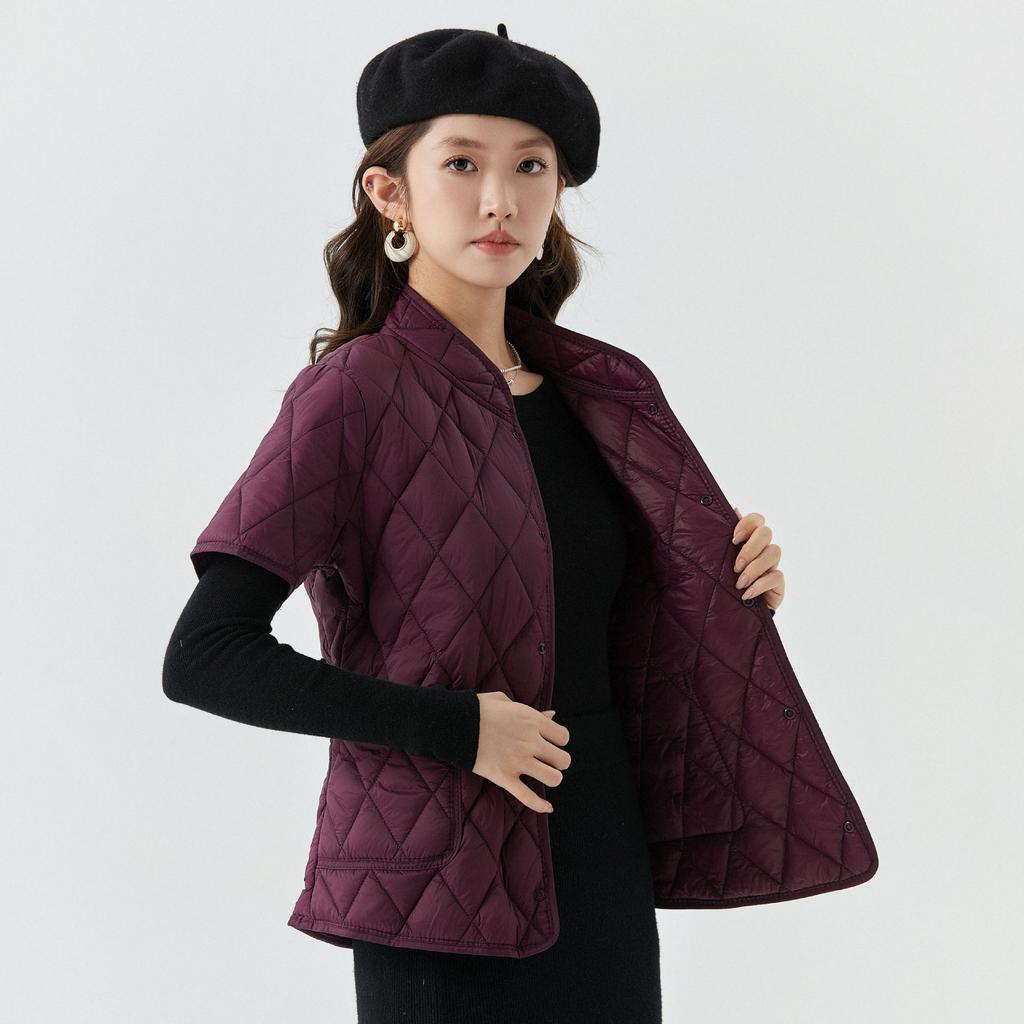 Winter Mom Dress Cotton Clothing Women's Short-sleeved Padded Thickened Increase The Cotton Jacket Middle-aged Can Be Worn Inside Out Female 2366