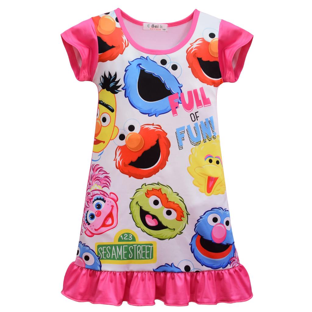 Cartoon Children'S Skirts, Girls' Dresses, Children'S And Girls' Short-Sleeved Loungewear Pajamas Skirts 3174