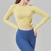 WEZHO Women's Long Sleeve Crew Neck Yoga Top