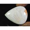 77Cts. Natural Scolecite Pear Cabochon Designer Loose Gemstone 31X37X10MM ET-201