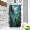 Capa de Celular com Padrão de Paisagem de Floresta Verde Vintage para Samsung Galaxy S25 S24+ S23 Ultra S22 Plus S21 FE S20 M53 M55 Capas Macias