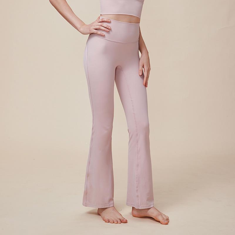 

Брюки для йоги с высокой посадкой, перекрещенной спинкой, эффектом лифтинга бедер, утягивающим талию поясом и микро-клешем, повседневные спортивные длинные брюки для женщин M