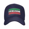 Custom Fashion Unisex Italy Flag Baseball Cap Adult Italian Proud Adjustable Dad Hat Unisex Women Hip Hop Snapback Caps