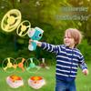 Children'S Outdoor Flying Bamboo Dragonfly Frisbee Gyro Gun Pistol Luminous Ufo Spinning Top Ejection Toy Kids Gyro Launcher
