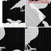Set Of 2 Flat Printing Curtains Without Rod Halloween Crows Bats Design Ramadan Festival Creative Yarn Curtain Made Polyester