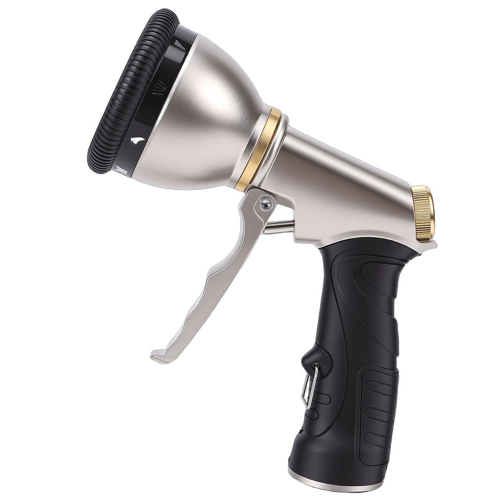 Garden Hose Nozzle, Water Spray Nozzle with 9 Modes   Watering Patterns, 3Celsius4 Inch Garden Hose Thread, for Watering Plants Washing Cars