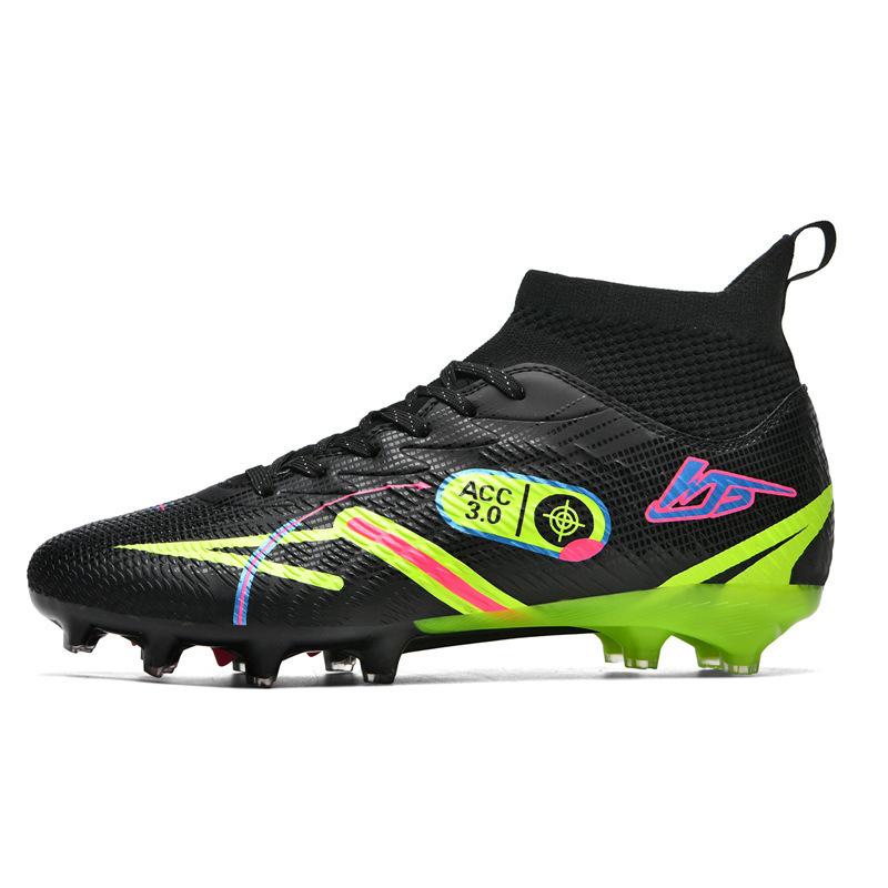 High-top football shoes tf broken nails artificial turf AG nails leather feet boys and girls children and adolescents students training shoes