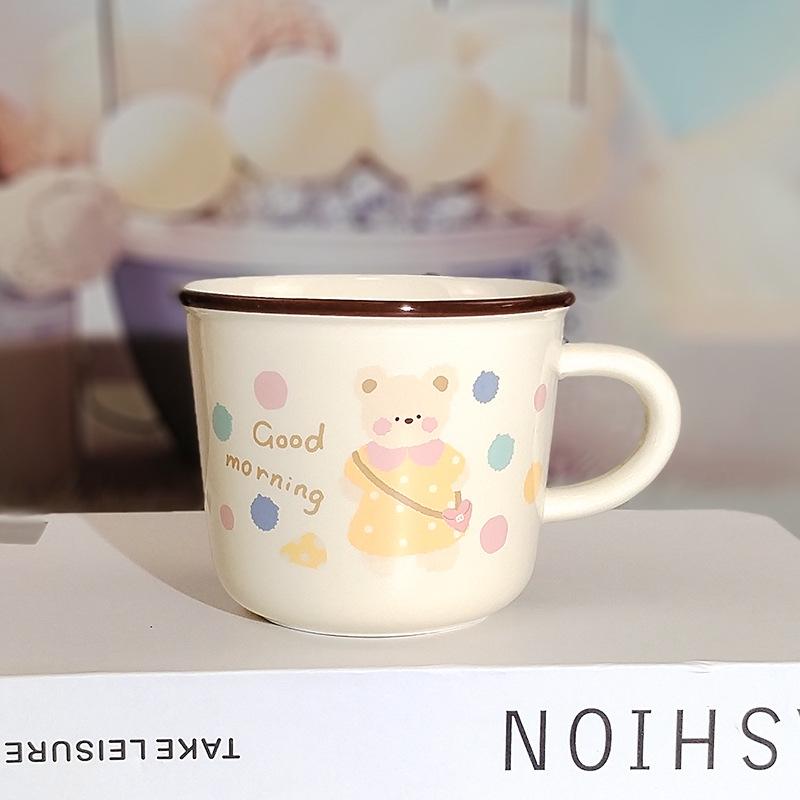 Roztomilý zvířecí ráj Kreslený keramický hrnek Zvířátko Roztomilý hrnek Dárek k narozeninám pro muže a ženy Hrnky na kávu na párty