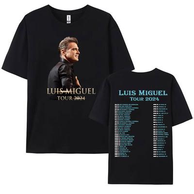 Vintage Luis Miguel Tour 2024 Graphic T Shirt Unisex Women Harajuku Hip Hop Rock Tshirt Unisex Casual 100 Cotton Short Sleeve Tshirt