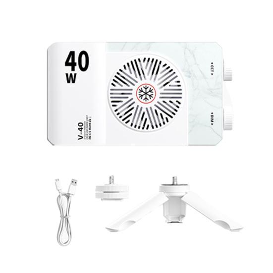 40W LED Camera Fill Light with Tripod Portable Lightweight 4400mAh Rechargeable Adjustable 1/4-Inch Thread Video Shoot Photography Handheld Fill Lamp