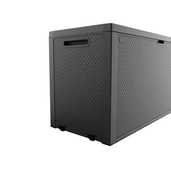 KETER Aufbewahrungstruhe aus Kunstharz für den Außenbereich, 270 Liter, Grau – Emily Garden Trunk