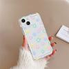 Color flower iPhone15promax mobile phone case Apple 14 transparent 13/12 fine hole anti-drop 11 women's models