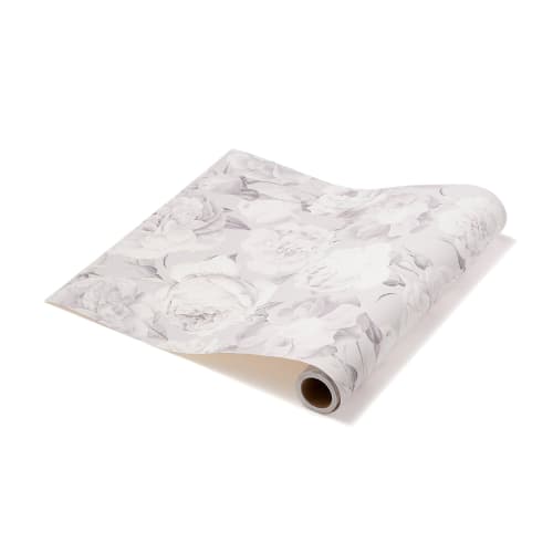 Francfranc Removable Wallpaper, Peony, 45cm x 250cm, Gray