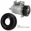 10 Pcs AC Compressor Shaft Seal Rubber Strong Sealing Air Conditioner Output Shaft Lip Seal Kit for MSC90 AC Compressor