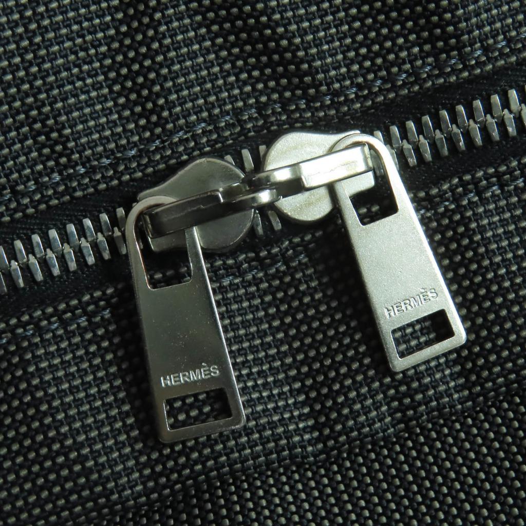 Excellent HERMES Handbag Her Line MM Serie Metal Canvas Tote Bag Gray Women Used