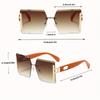 Rimless Square Fashion Fashion Sunglasses for Women & Men - Y2K Luxury Gradient Shades, Lightweight Composite Frame Sunglasses