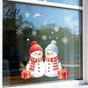 Creative Christmas Gift Ideas Snowman Static Glass Sticker PVC Waterproof Window Decals for Holiday Atmosphere Home Accents Decoration Snowflake