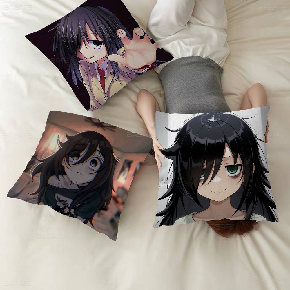 Kawaii Anime K-Kuroki T-Tomoko Cartoon Personalized Pillow Dust Cover Bedroom Kids Party Decoration Pillowcase Birthday Gift