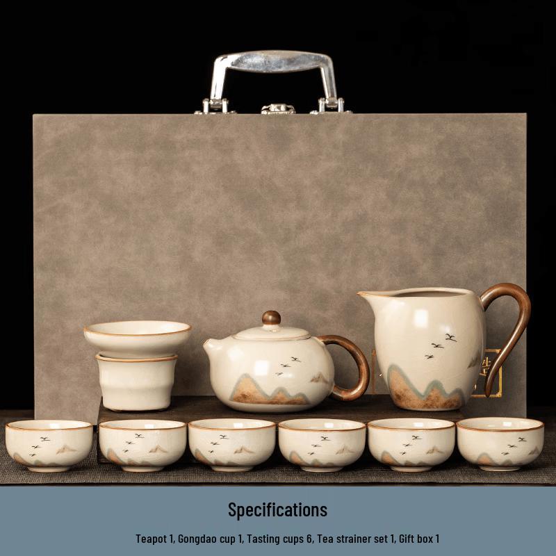 Cha Xun Beige Ru Ware Kung Fu Tea Set