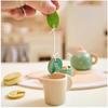 Wooden Kids Tea Set Pretend Play Food Kitchen Accessories Creative Imaginative Toy for Girls Birthday Tea Party Playroom