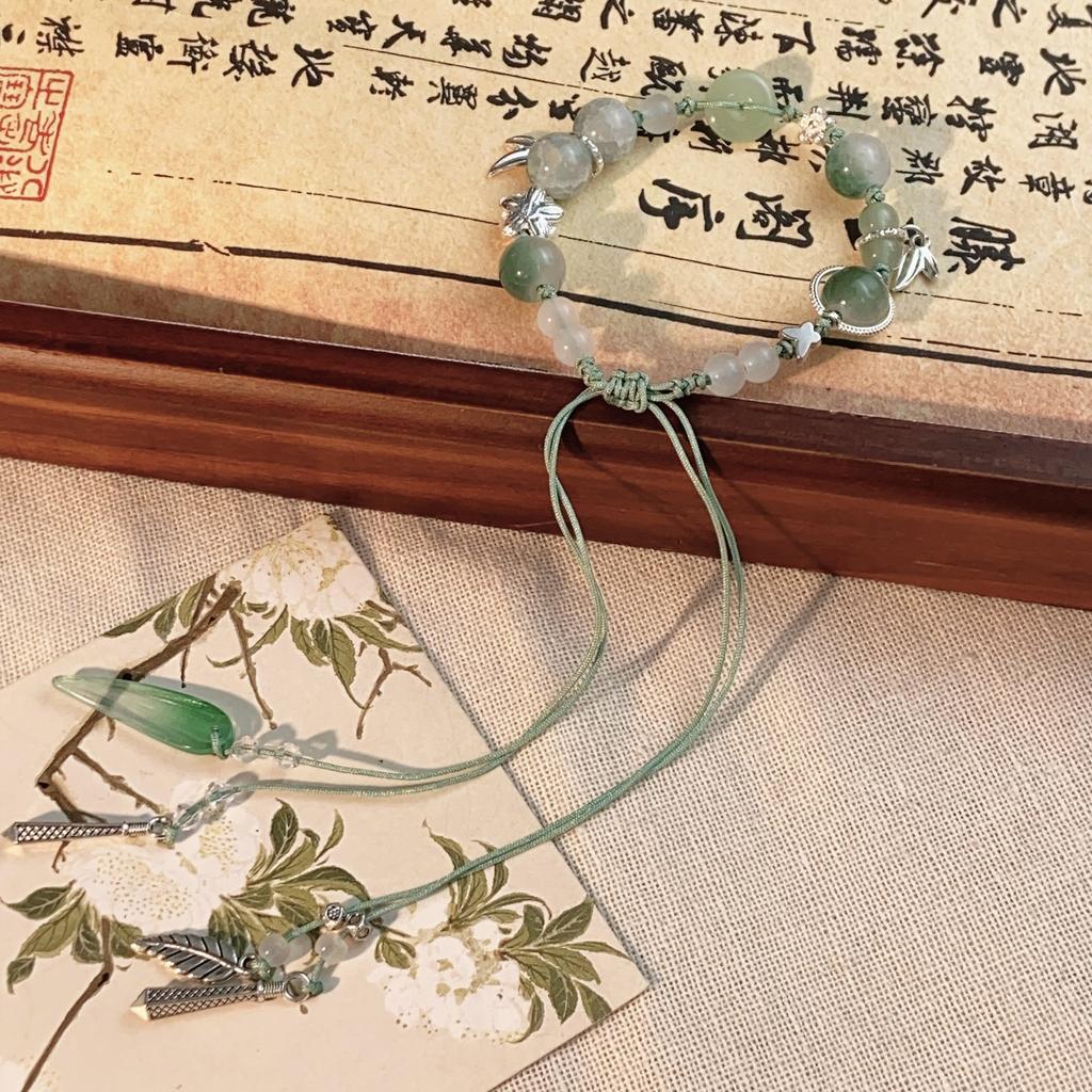 New Chinese beaded weaving adjustable bracelet women's niche design antique cool high-end versatile bracelet jewelry