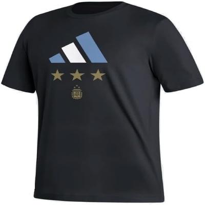 Adidas Men's Soccer Argentina 2022 World Cup Champions 3-Star Tee (as1, Alpha, M, Regular, Regular, Black)