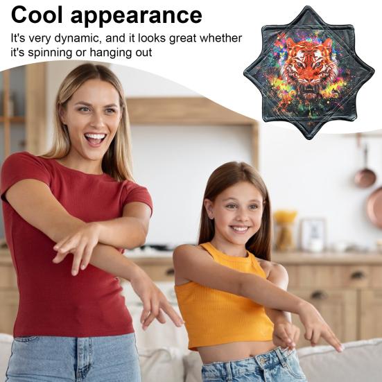 Flowstar Octagonal Scarf Juggling Toy for Beginners Double-Sided Print Cloth Fun Skill