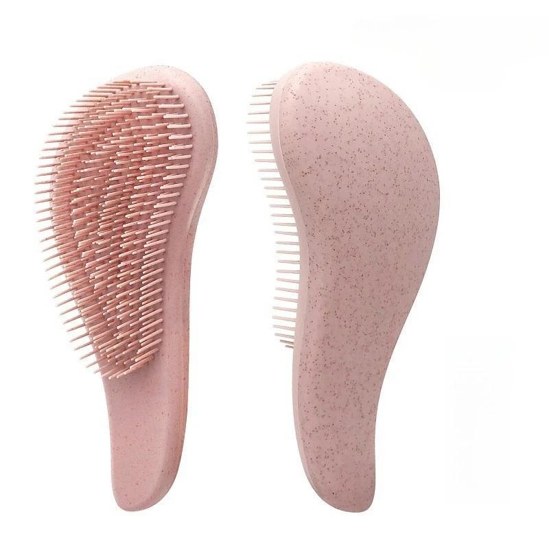 1PC Wheat Straw Scalp Massage Comb Anti-static Magic Detangling Hair Brush Soft Gentle Grooming Brush Salon Hair Styling Tools