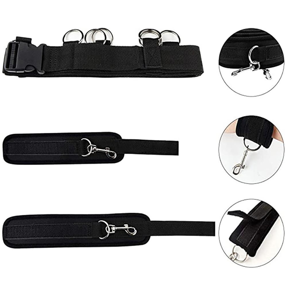 Adult Bondage Gear  Handcuff Leg Restraint Bed Games Sex Toy Set Couple SM Slave Strap System Eye Blinder Flirt Teaser Kits