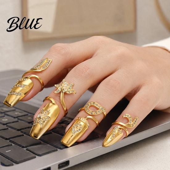 Manicure Compatible Jewelry Universal Fit Nail Ring Lightweight Adjustable Opening